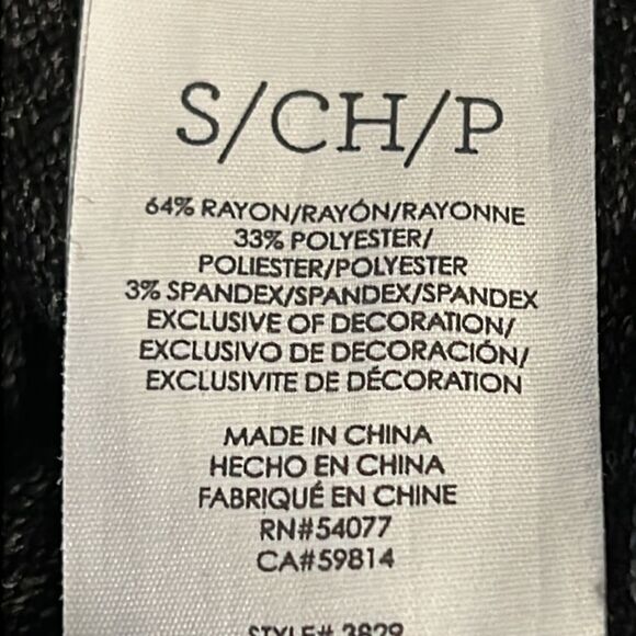 Cabi Black/Grey Long Sleeve Shift Dress Size S (Fits Oversized,See Measurements) - Picture 11 of 11